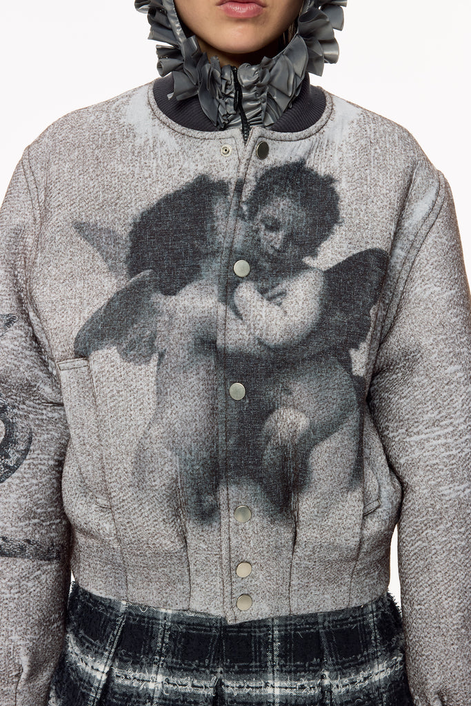 ANGEL BOMBER JACKET - GRAY / M25F9BL003-MASU Official Online Store