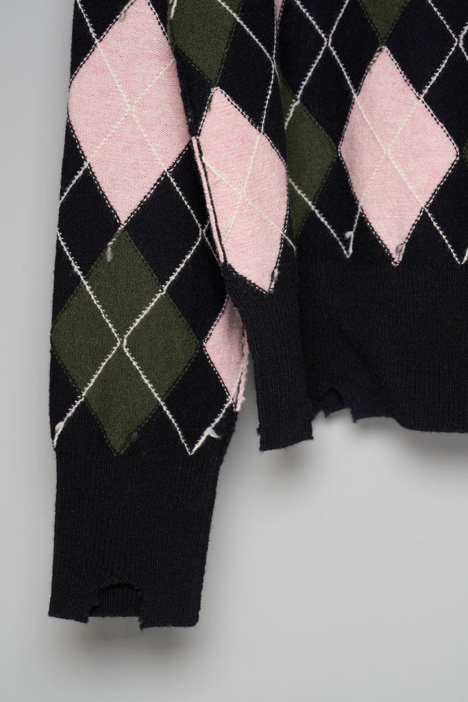 DIAMOND SCRAPED CARDIGAN - PEACH / M26H9KN003-MASU Official Online Store