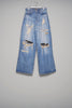 MB BAGGY JEANS ANGEL DAMAGE - INDIGO / B26U6PL003-MASU Official Online Store