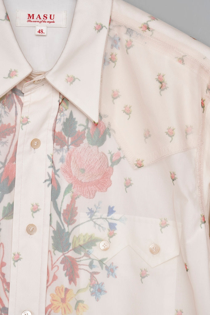 ROCOCO LAYERED WESTERN SHIRT - IVORY / M26H9SL003-MASU Official Online Store