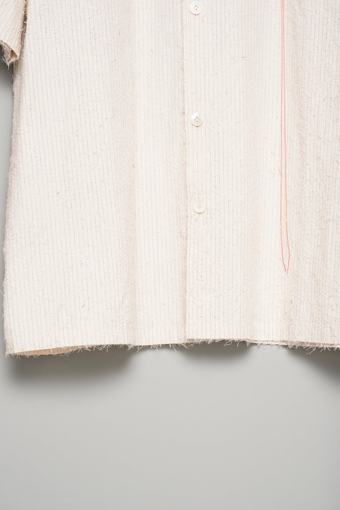 SHAGGY STRIPE HALF SLEEVE SHIRT - ECRU / M26U6SH004-MASU Official Online Store