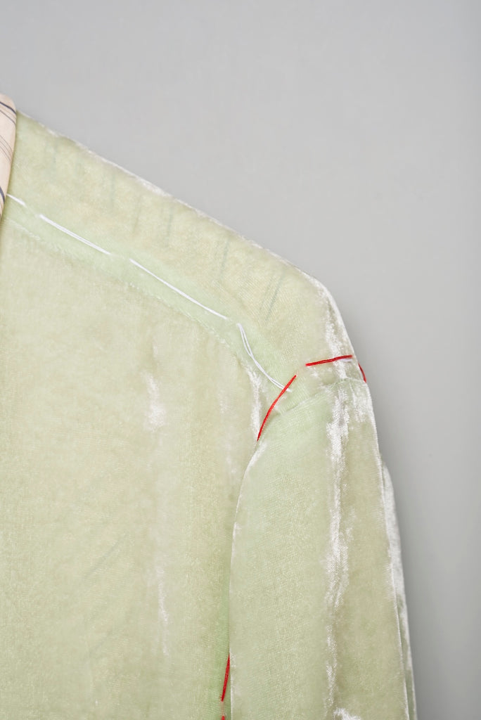 UNEVEN VELVET JACKET - MELON / M26U6BL004-MASU Official Online Store