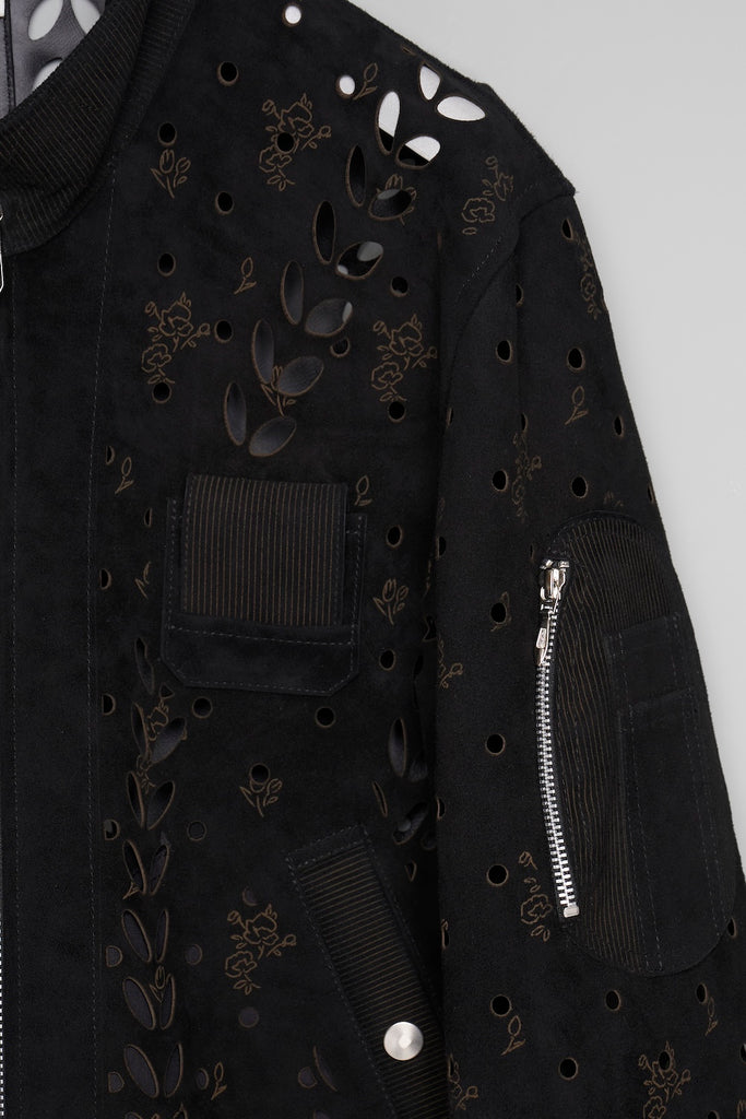 IVY HOLE LEATHER FLIGHT JACKET - BLACK / M26H9BL005-MASU Official Online Store
