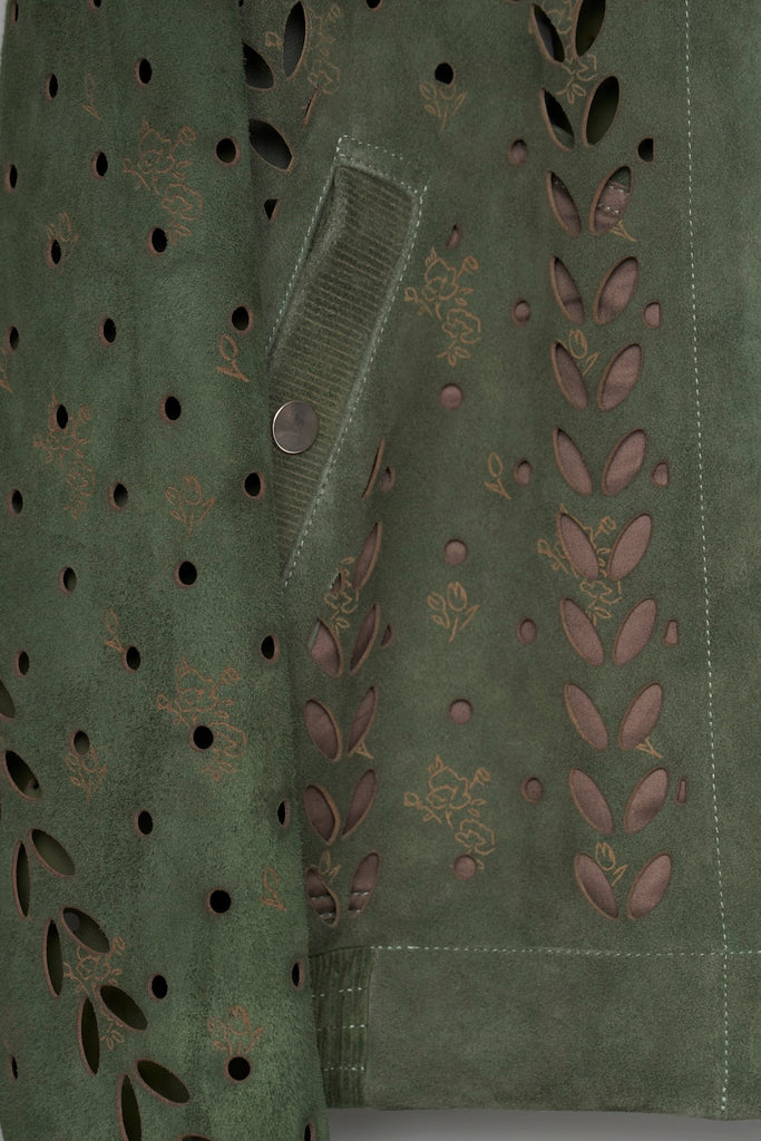 IVY HOLE LEATHER FLIGHT JACKET - MOSS GREEN / M26H9BL005-MASU Official Online Store