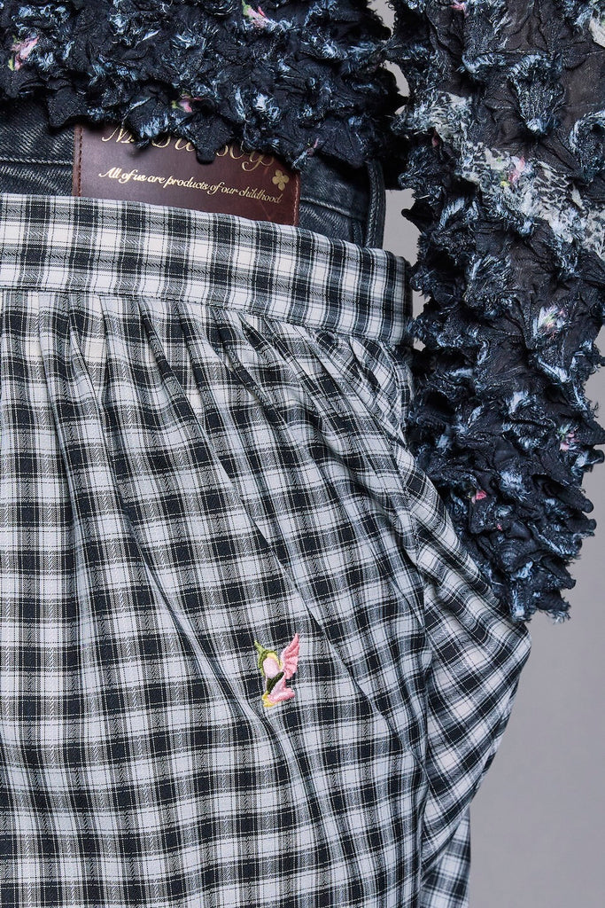 KNIGHT PLAID APRON - BLACK / M26H9OJ009-MASU Official Online Store