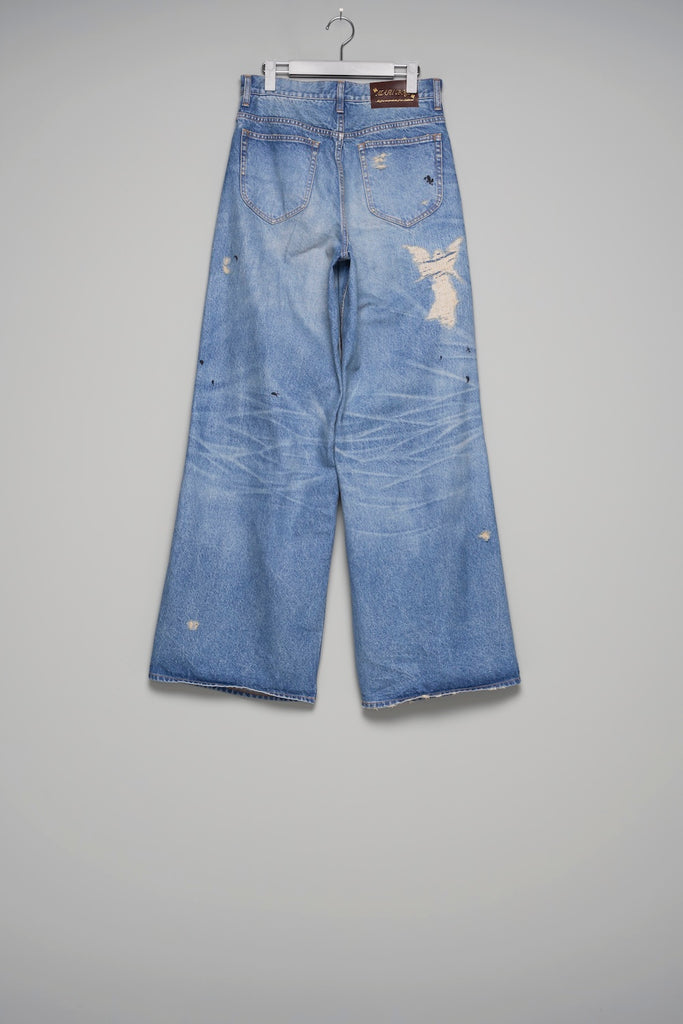 MB BAGGY JEANS ANGEL DAMAGE - INDIGO / B26U6PL003-MASU Official Online Store