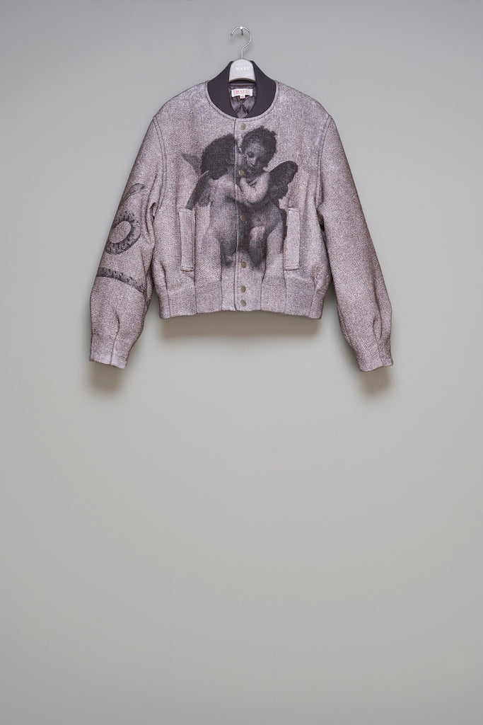 ANGEL BOMBER JACKET - GRAY / M25F9BL003-MASU Official Online Store