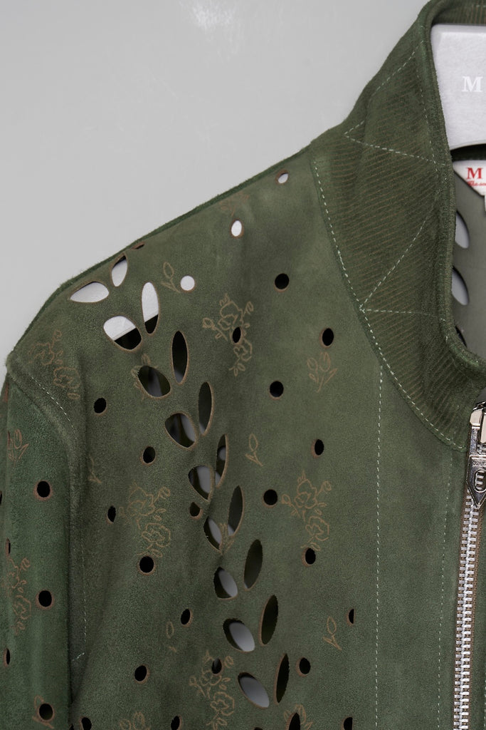 IVY HOLE LEATHER FLIGHT JACKET - MOSS GREEN / M26H9BL005-MASU Official Online Store