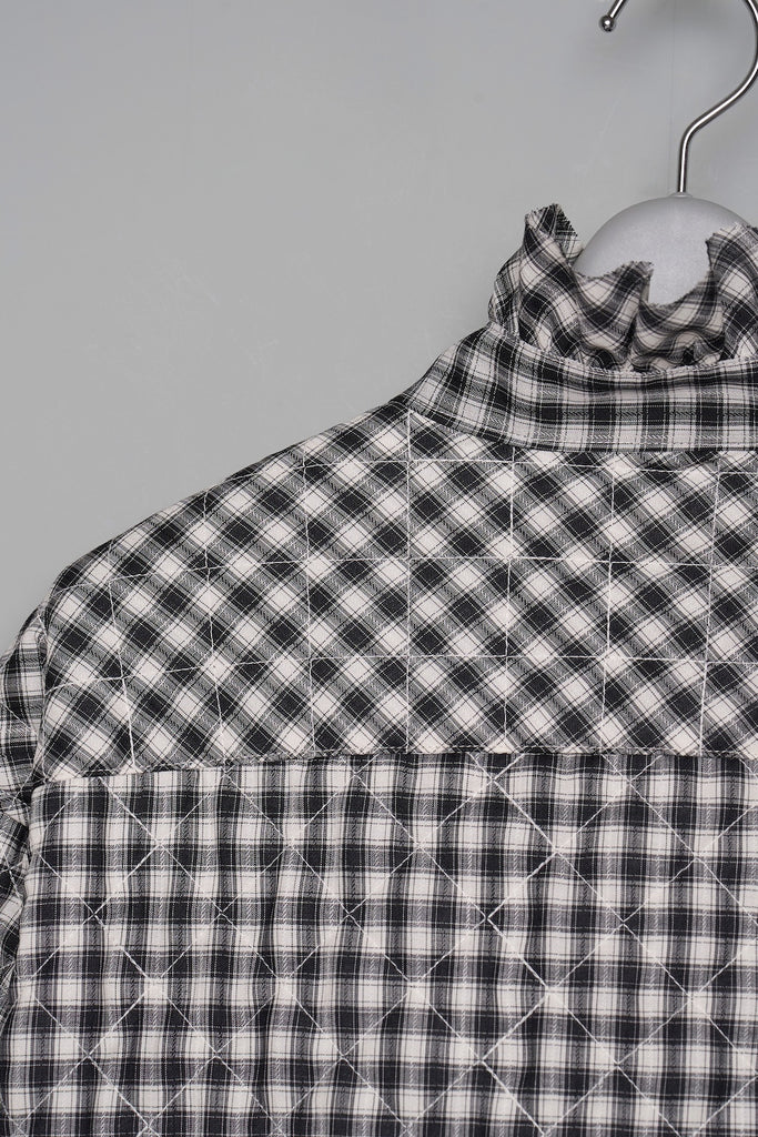PRINCE PUFFER PLAID SHIRT - BLACK / M26H9SL004-MASU Official Online Store