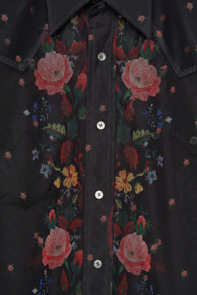 ROCOCO LAYERED WESTERN SHIRT - BLACK / M26H9SL003-MASU Official Online Store