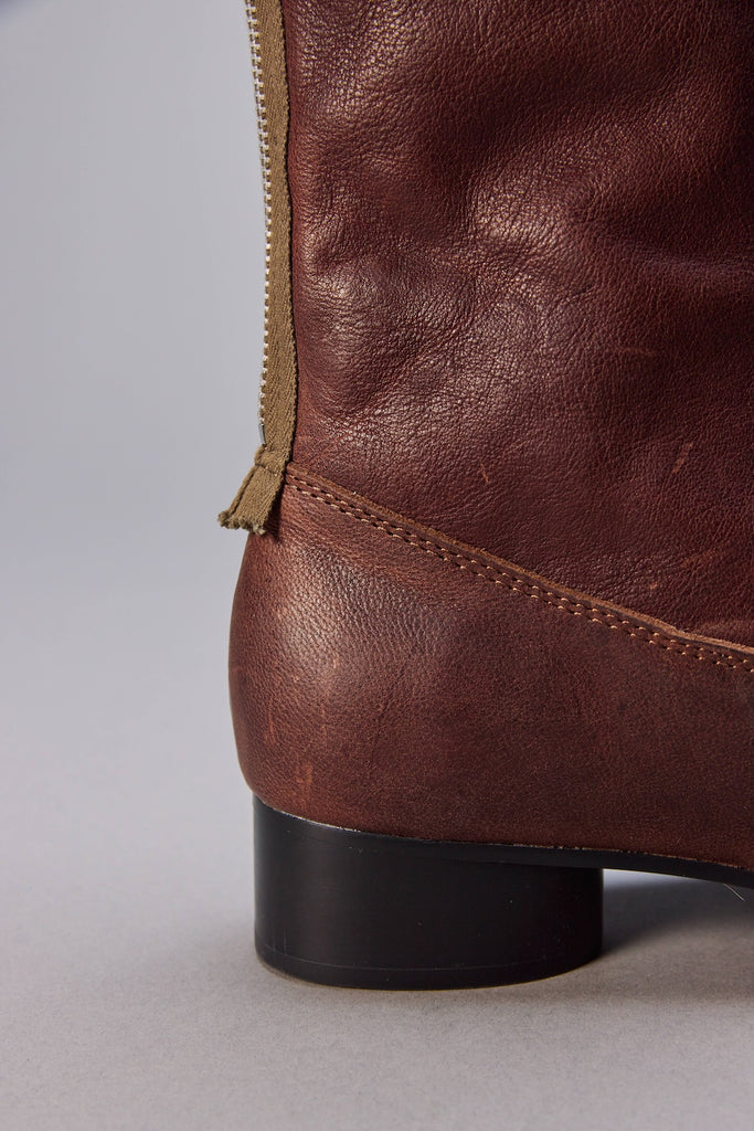 18 HOLE BACK ZIP BOOTS - BROWN / M26H9OJ013-MASU Official Online Store