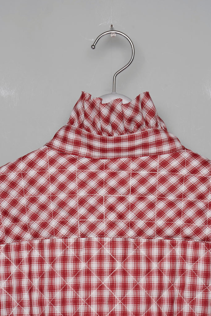 PRINCE PUFFER PLAID SHIRT - RED / M26H9SL004-MASU Official Online Store