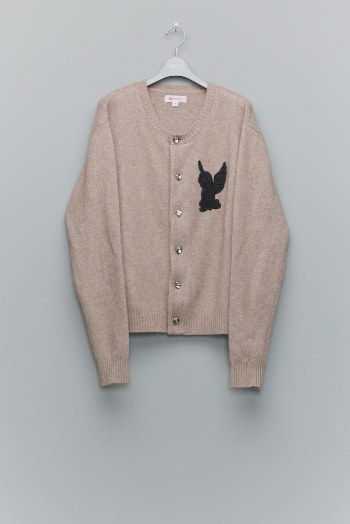 ANGEL EMBROIDERED CARDIGAN - MOCHA / MPFW-KN0124-MASU Official Online Store