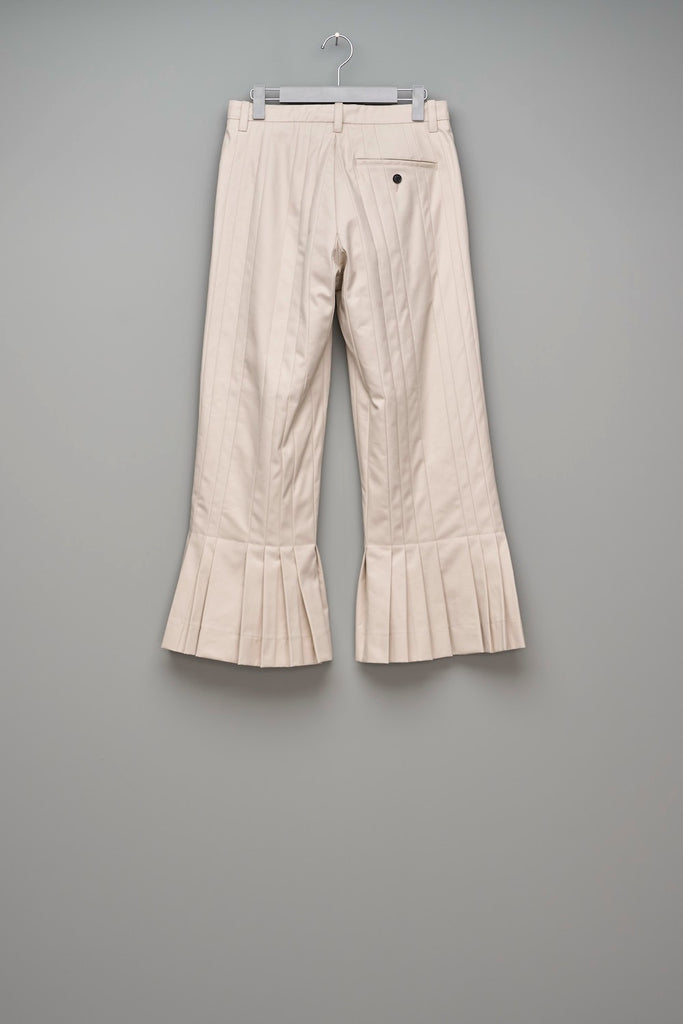 BACK PLEATED TROUSERS - CREAM / M25K6PT006-MASU Official Online Store