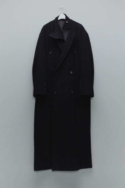 BAT COLLAR OVER COAT - BLACK / MPFW-CT0224-MASU Official Online Store