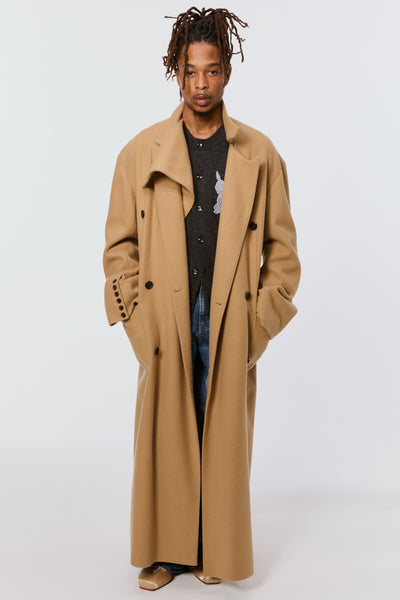 BAT COLLAR OVER COAT - CAMEL / MPFW-CT0224-MASU Official Online Store