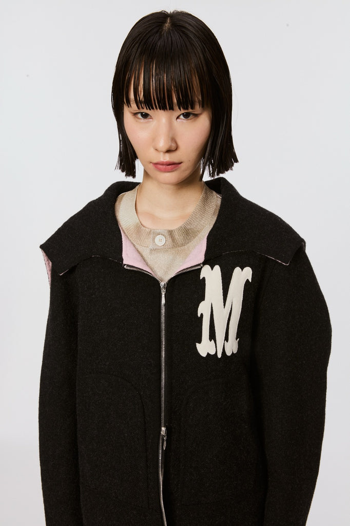 BAT COLLAR ZIP-UP JACKET - BLACK / MPFW-BL0124-MASU Official Online Store