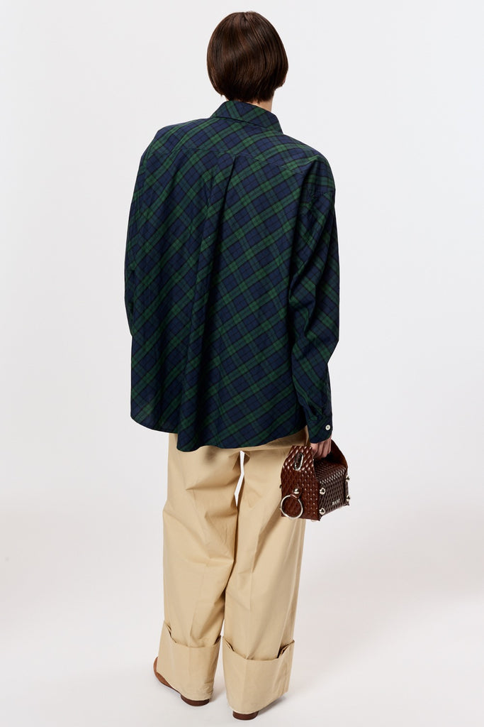 KNIGHT PLAID SHIRT - GREEN / M25K6SH008-MASU Official Online Store