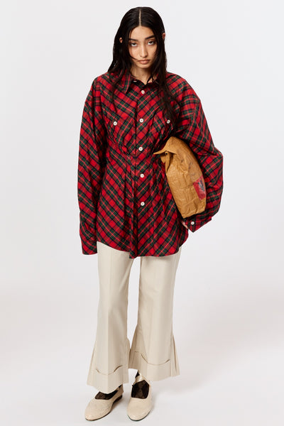 KNIGHT PLAID SHIRT - RED / M25K6SH008-MASU Official Online Store