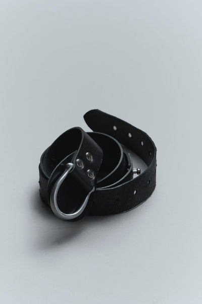 LEATHER BELT - BLACK / MPFW-OJ1324-MASU Official Online Store