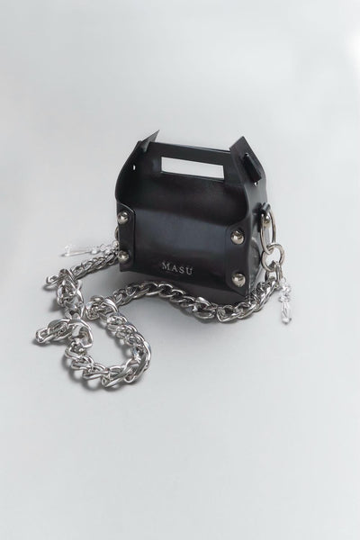 LEATHER CAKE MINI BAG - BLACK / MPFW-OJ0424-MASU Official Online Store