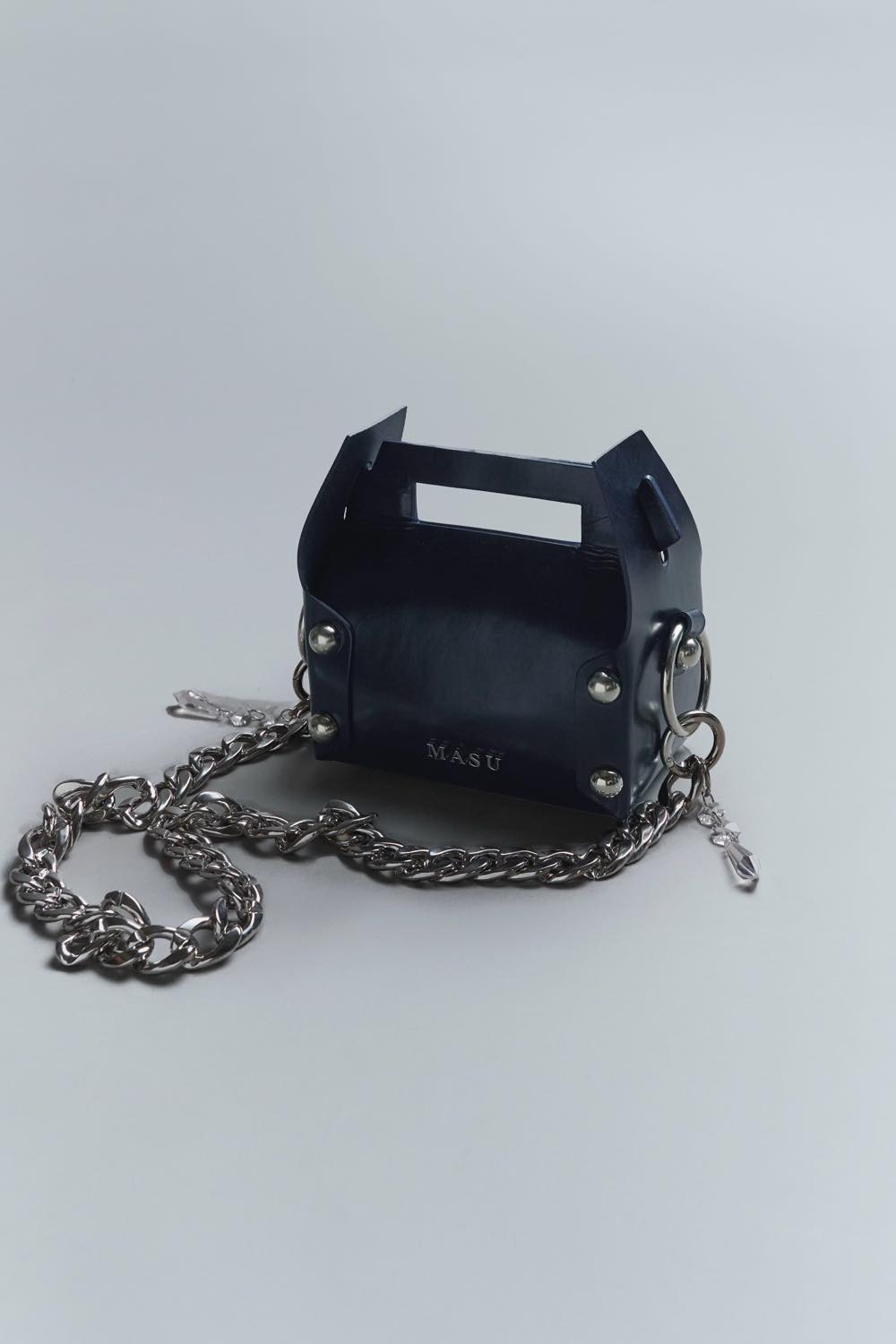 Leather Cake Mini Bag - Navy - MASU– MASU Official Online Store