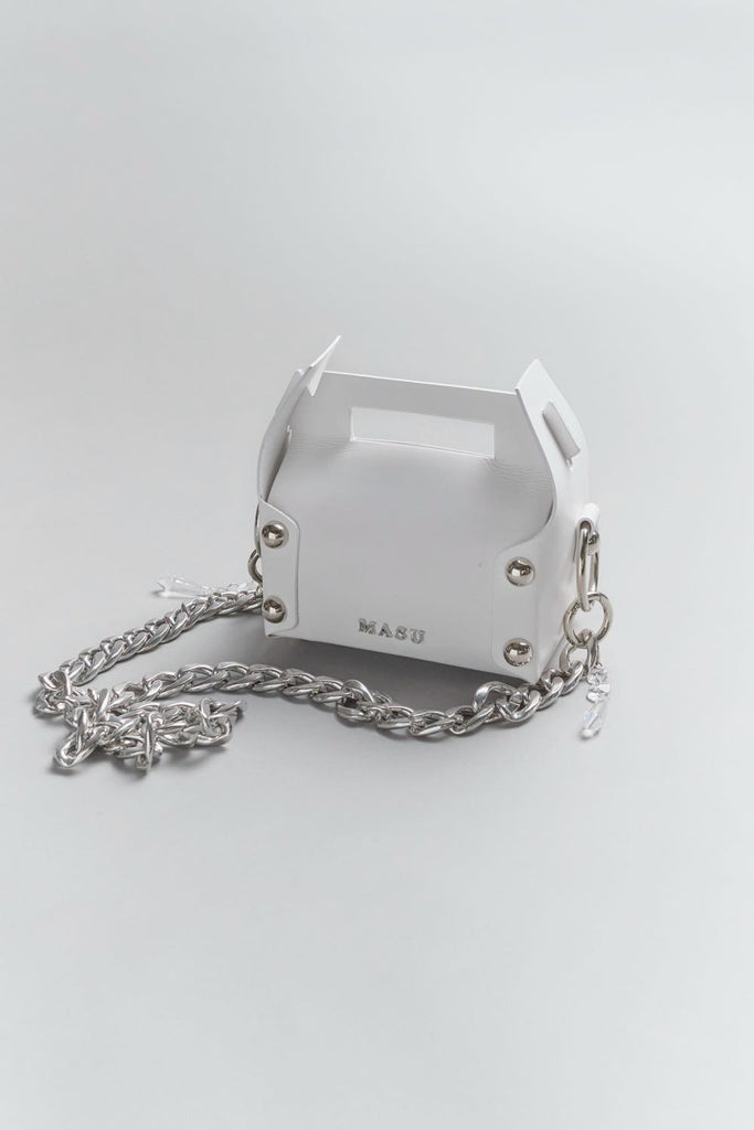 LEATHER CAKE MINI BAG - WHITE / MPFW-OJ0424-MASU Official Online Store