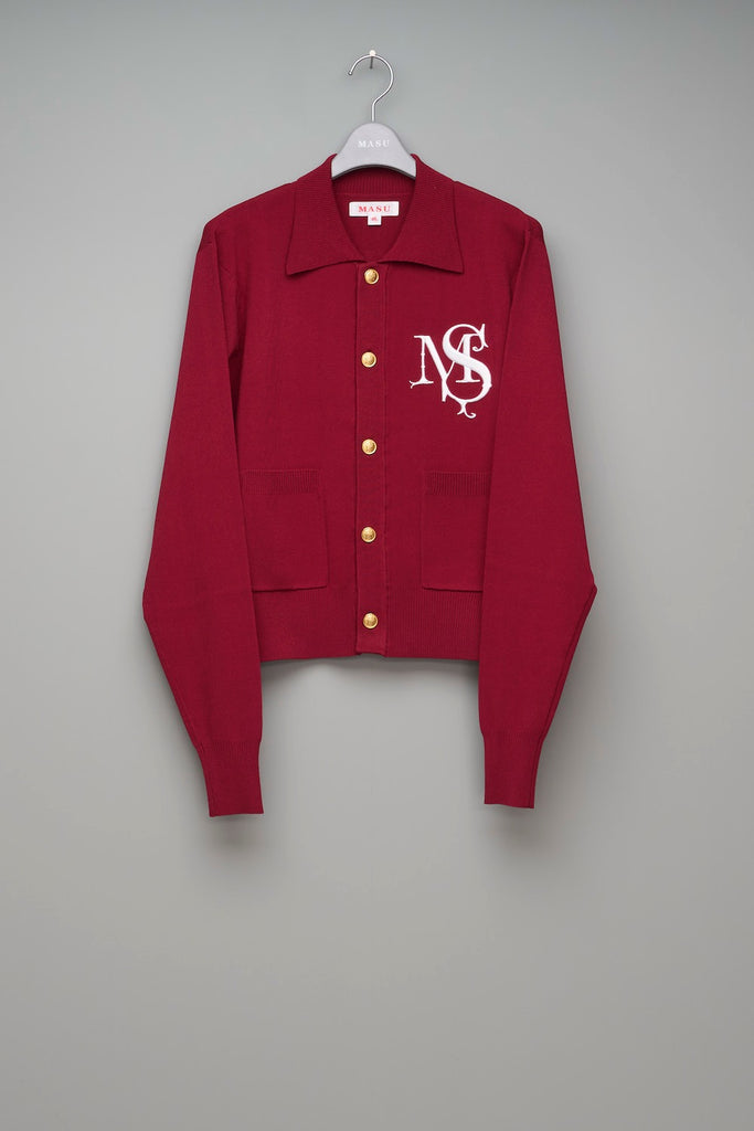 M.S. CREST CARDIGAN - RED / M25K6KN001-MASU Official Online Store