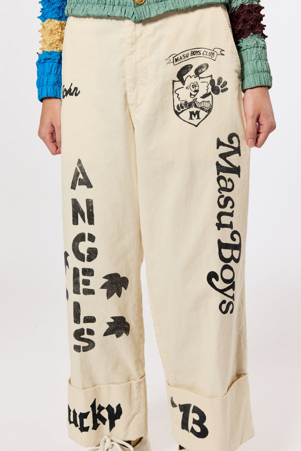 “MASU X VERDY” M.B.C. MEMORIAL PANTS - CREAM / M25K6PT009-MASU Official Online Store