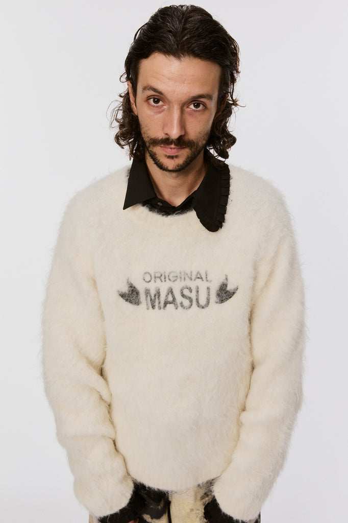 ORIGINAL MASU BRUSHED SWEATER - WHITE / MPFW-KN0424-MASU Official Online Store