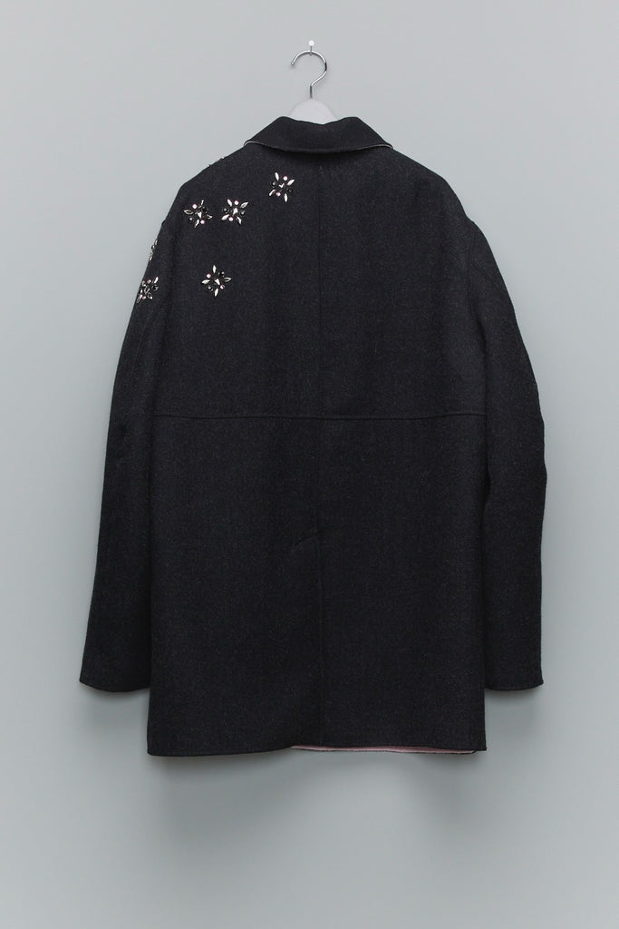 RAINDROP STUDS COAT - BLACK / MPFW-CT0124-MASU Official Online Store