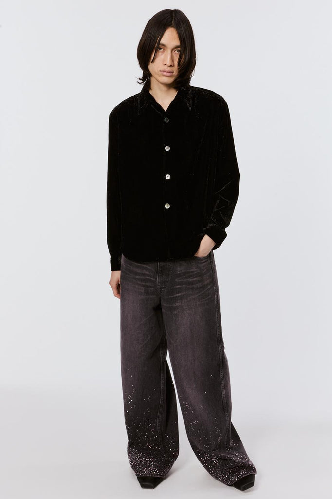 VELVET SHIRT - BLACK / MPFW-SH0624-MASU Official Online Store