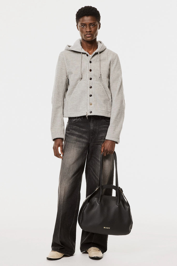 CORDUROY WORKER'S HOODED JACKET - HEATHER GRAY / M26H9BL006-MASU Official Online Store