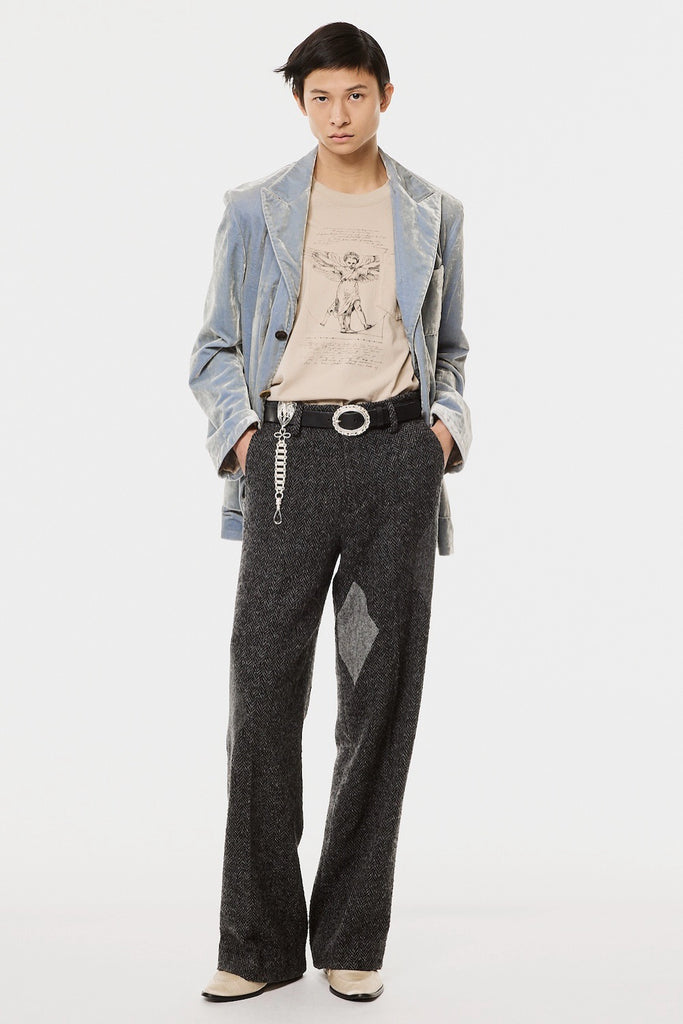 FARMER'S VELVET TAILORED JACKET - DUSTY BLUE / M26H9JK002-MASU Official Online Store
