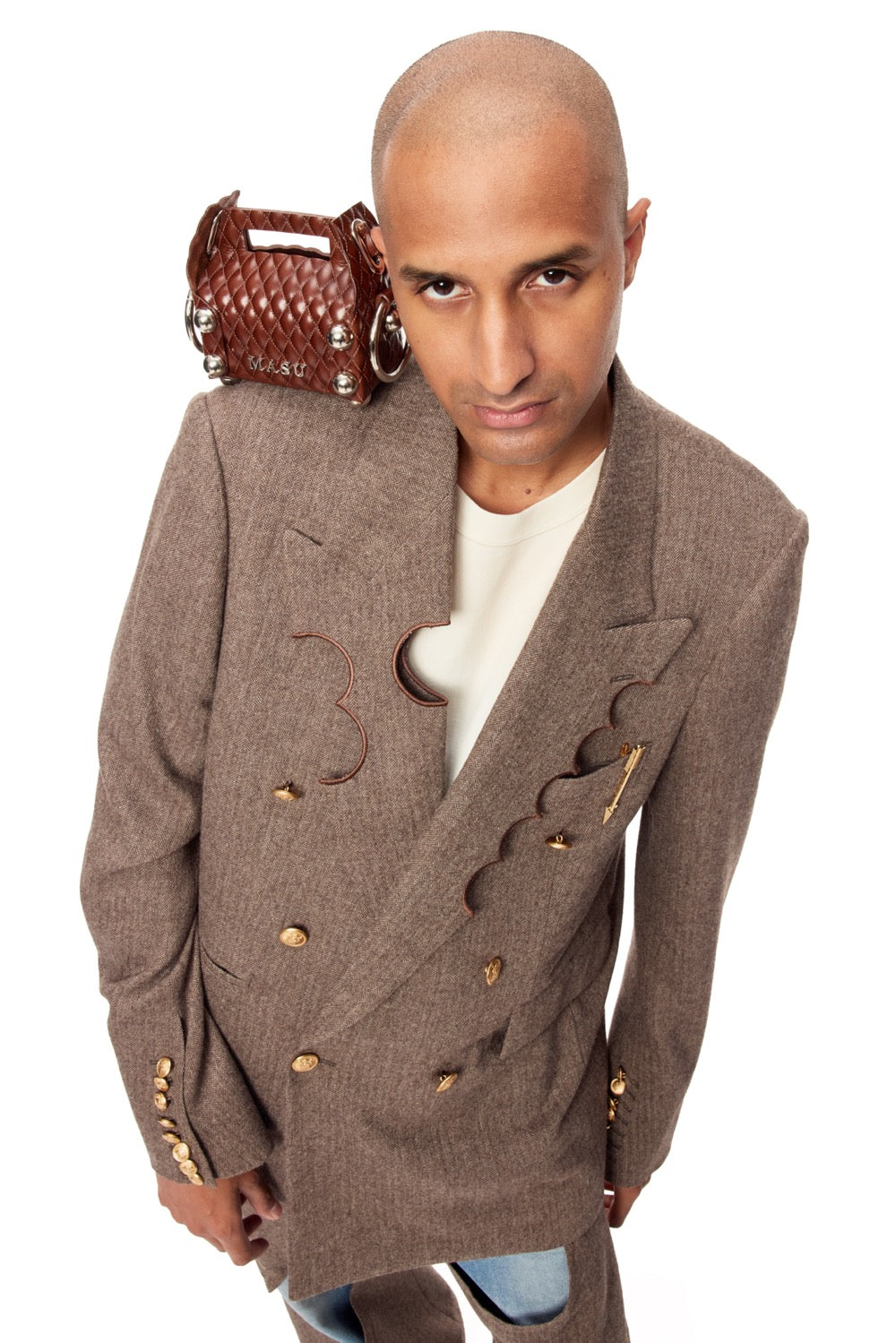 Leather Cake Bag Petit - Brown - MASU– MASU Official Online Store