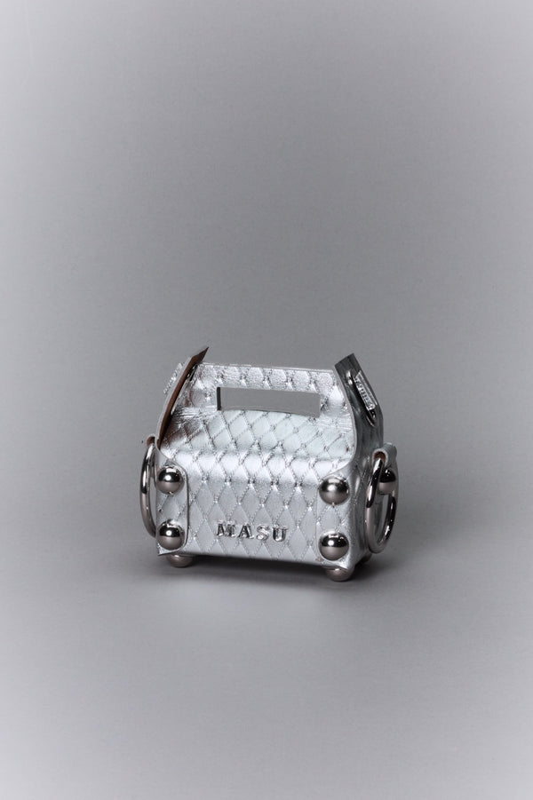 LEATHER CAKE BAG PETIT - SILVER / M25F9OJ007-MASU Official Online Store