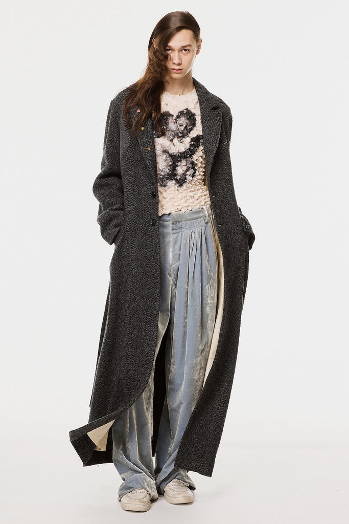 LUCKY CLOVER CHESTERFIELD COAT - BLACK / M26H9CT002-MASU Official Online Store