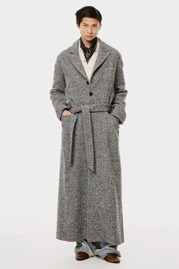 LUCKY CLOVER CHESTERFIELD COAT - GRAY / M26H9CT002-MASU Official Online Store