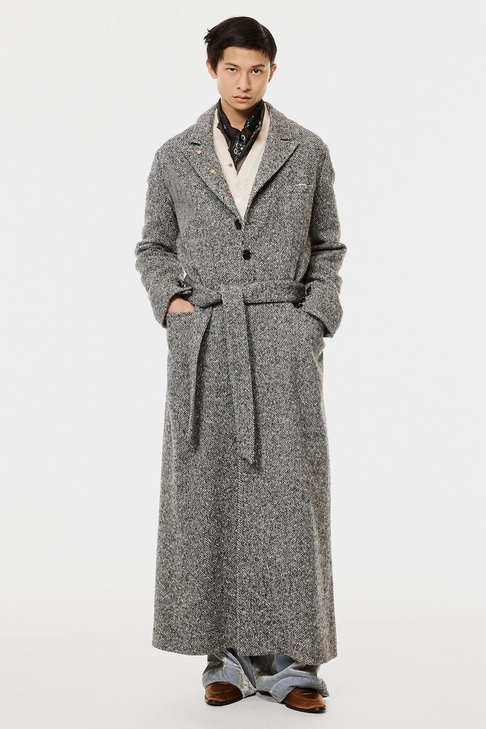 LUCKY CLOVER CHESTERFIELD COAT - GRAY / M26H9CT002-MASU Official Online Store