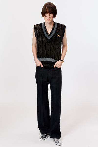 パンツ MASU 25SS PLEATED PANTS - BLACK 44 MASU 25SS PLEATED PANTS - BLACK 44