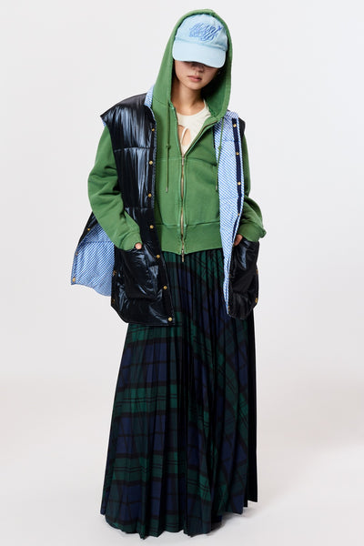 PLEATED WRAP SKIRT - GREEN / M25K6PT008-MASU Official Online Store