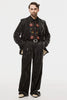 VELVET ACCORDION WIDE TROUSERS - DUSTY BLACK / M26H9PL010-MASU Official Online Store
