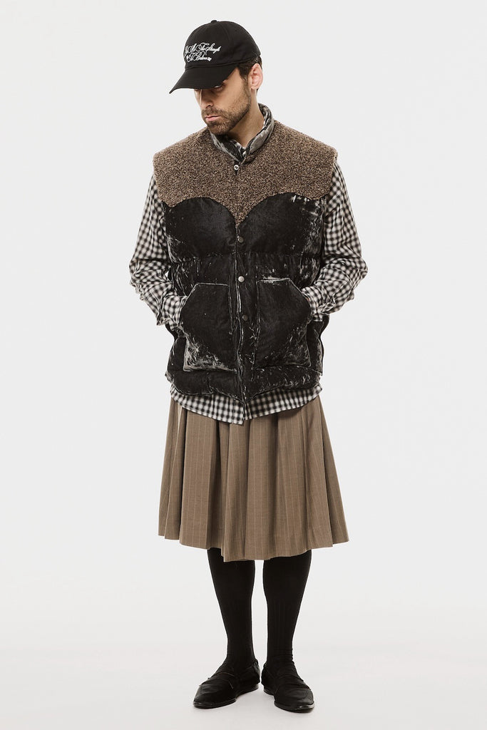 VELVET MOUNTAIN DOWN VEST - DUSTY BLACK / M26H9VT003-MASU Official Online Store