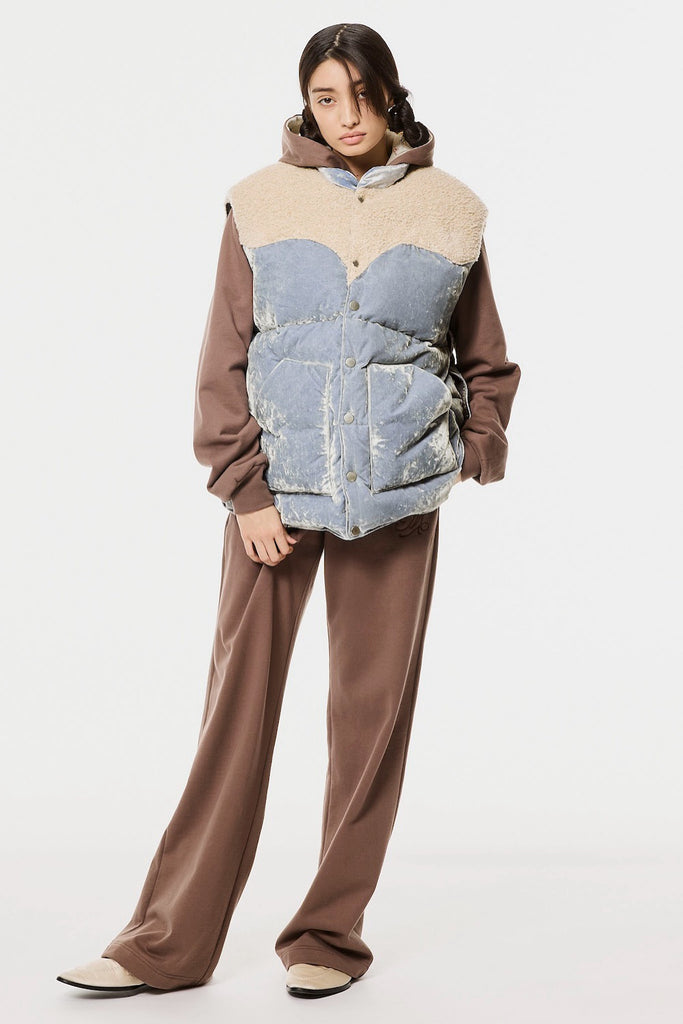 VELVET MOUNTAIN DOWN VEST - DUSTY BLUE / M26H9VT003-MASU Official Online Store