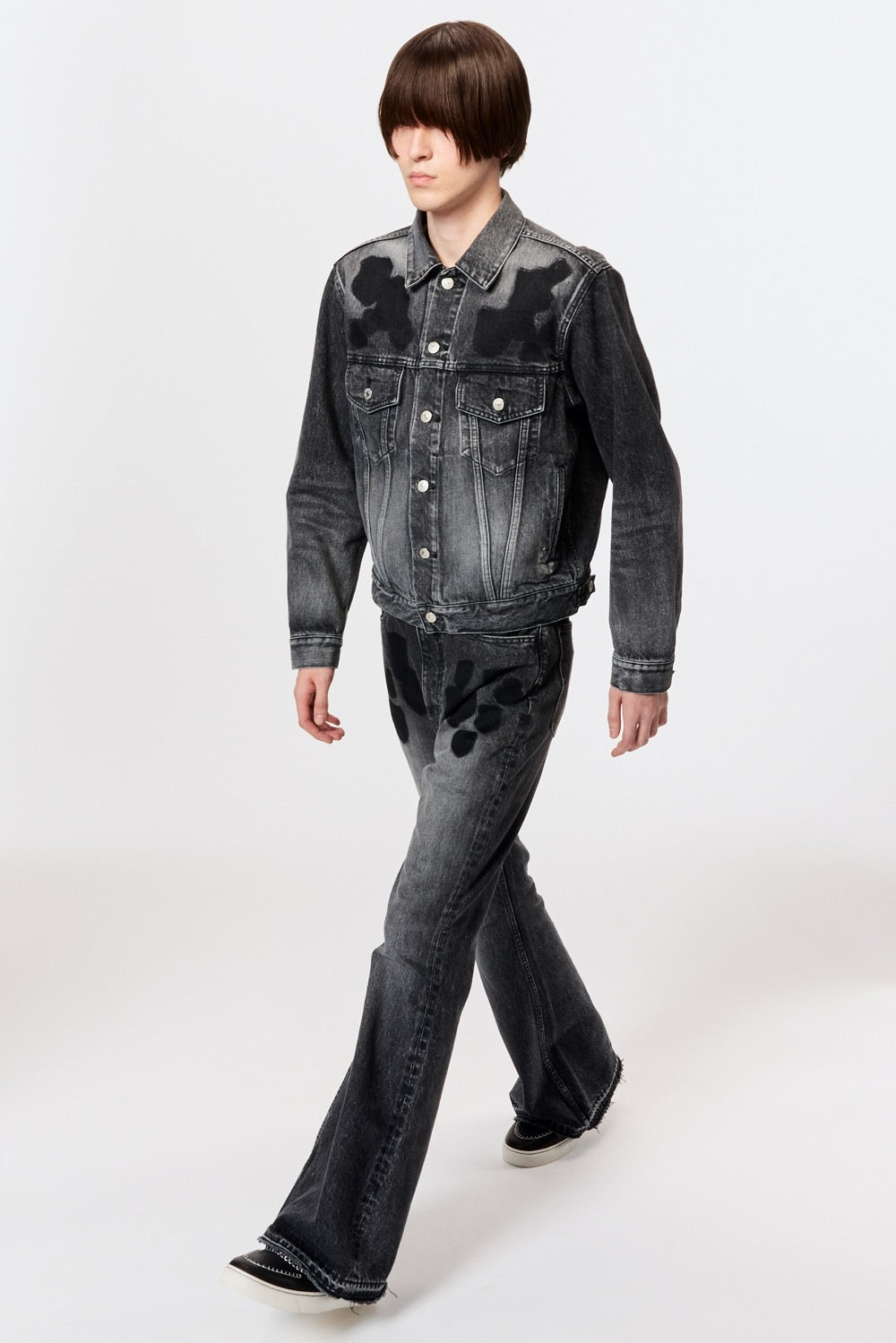 パンツ BELVET Black Denim Washed Black Denim Set up / Pants – BELVET