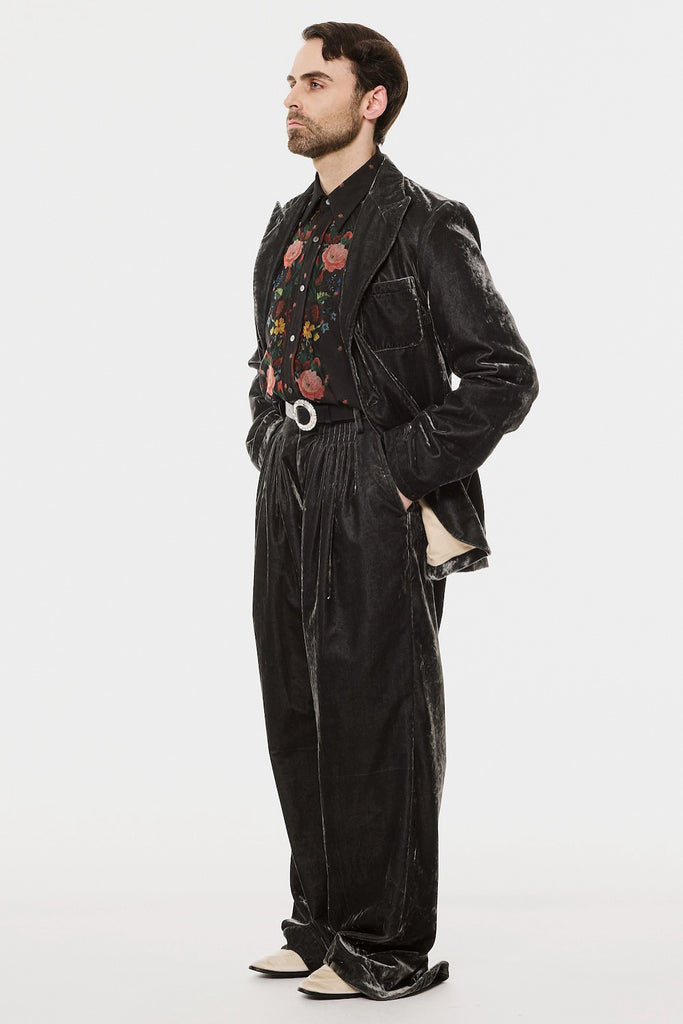 FARMER'S VELVET TAILORED JACKET - DUSTY BLACK / M26H9JK002-MASU Official Online Store