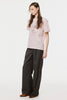 INVERTED PLEATS WIDE TROUSERS - CHARCOAL BLACK / M26H9PL004-MASU Official Online Store