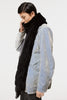 RABBIT FUR SCARF - BLACK X GRAY / M26H9OJ004-MASU Official Online Store