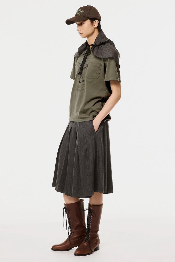 RANDOM PLEATED SHORTS - CHARCOAL BLACK / M26H9PS002-MASU Official Online Store