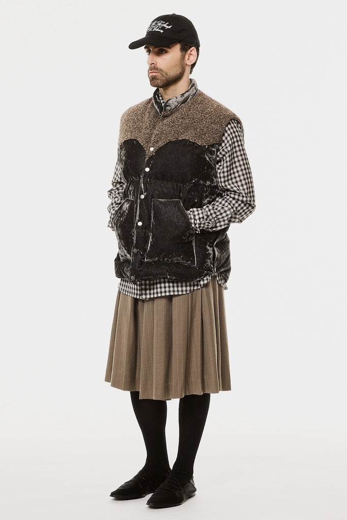 VELVET MOUNTAIN DOWN VEST - DUSTY BLACK / M26H9VT003-MASU Official Online Store